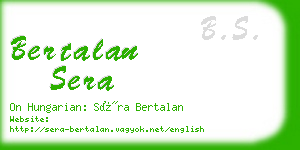 bertalan sera business card